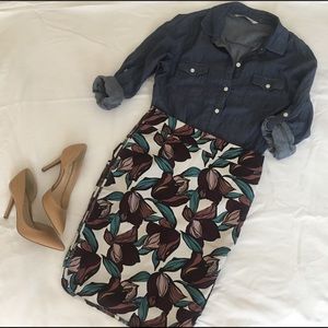 Loft Floral Skirt